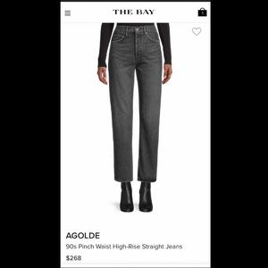 Agolde 90s Pinch Waist High Rise Straight Jeans